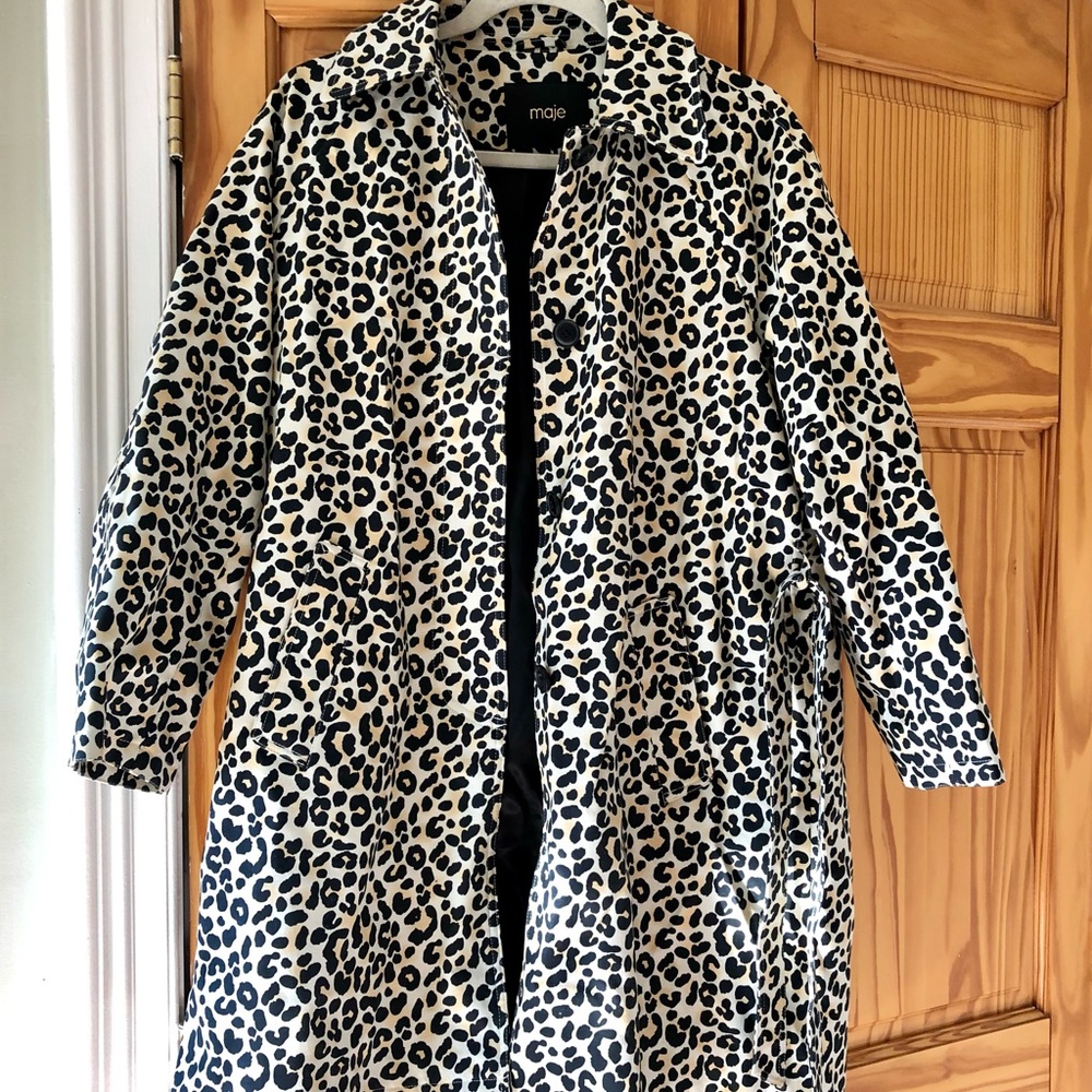 Maje Leopard Trench